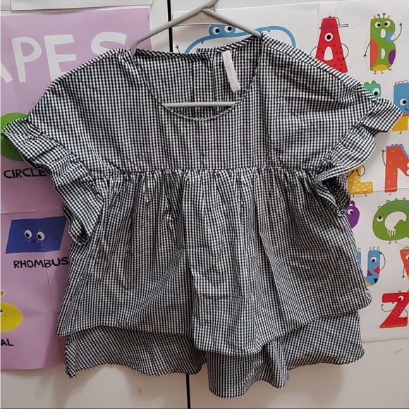 Zara Gingham ruffle top - Picture 2 of 3